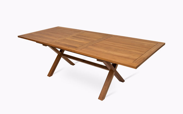 Soho Concept Kleopatra Extendable Teak Dining Table - Solid Grade A Wood, Weather-resistant & Timeless Design Natural  Soho-concept-dining-chair-14077