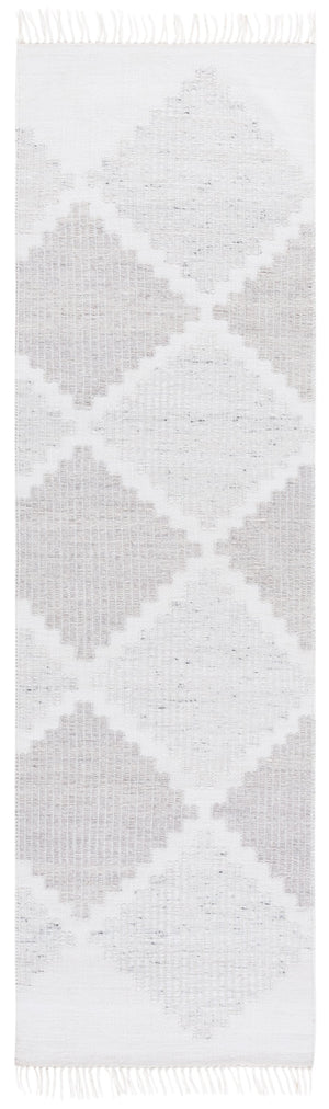 Safavieh Kilim Handwoven Runner Rug With Geometric Diamond Pattern - Eco-friendly, Stylish Hallway Accent Light Grey ,Beige Pet Klm439f-28
