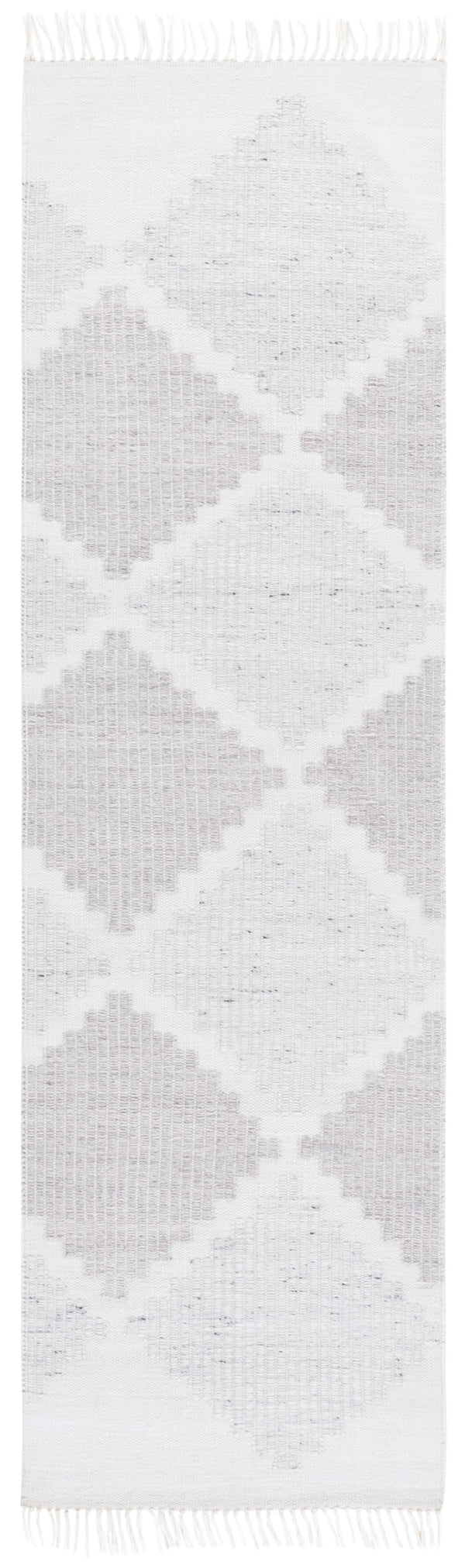 Safavieh Kilim Handwoven Runner Rug With Geometric Diamond Pattern - Eco-friendly, Stylish Hallway Accent Light Grey ,Beige Pet Klm439f-28