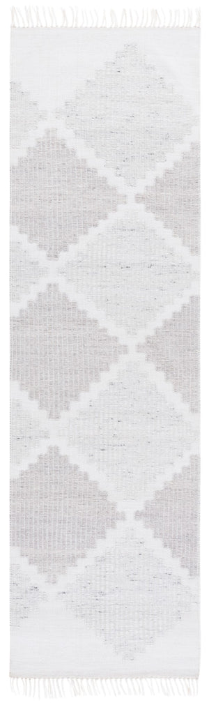 Safavieh Kilim Handwoven Area Rug With Chic Geometric Pattern - Eco-friendly, Durable, And Stylish Décor Piece Light Grey ,Beige Pet Klm439f-3
