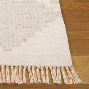 Safavieh Kilim Handwoven Area Rug With Chic Geometric Pattern - Eco-friendly, Durable, And Stylish Décor Piece Light Grey ,Beige Pet Klm439f-3