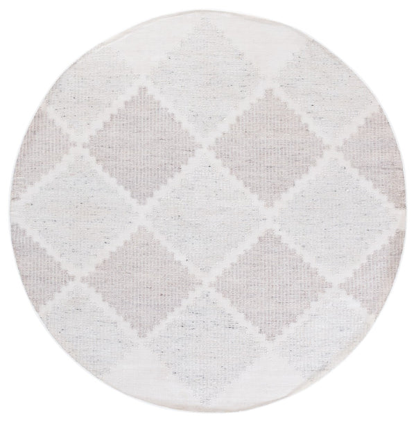 Safavieh Kilim Handwoven Area Rug With Chic Geometric Pattern - Eco-friendly, Durable, And Stylish Décor Piece Light Grey ,Beige Pet Klm439f-3