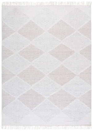 Safavieh Kilim Handwoven Area Rug With Chic Geometric Pattern - Eco-friendly, Durable, And Stylish Décor Piece Light Grey ,Beige Pet Klm439f-3