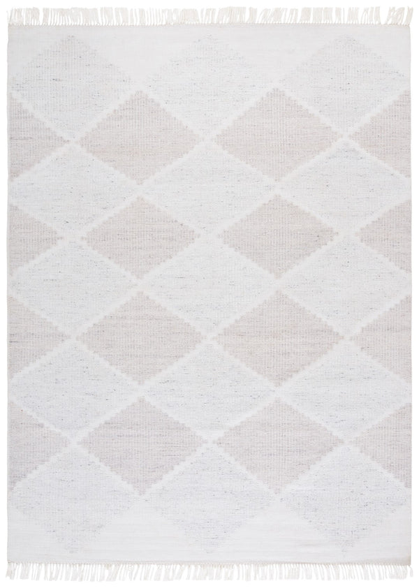 Safavieh Kilim Handwoven Area Rug With Chic Geometric Pattern - Eco-friendly, Durable, And Stylish Décor Piece Light Grey ,Beige Pet Klm439f-3