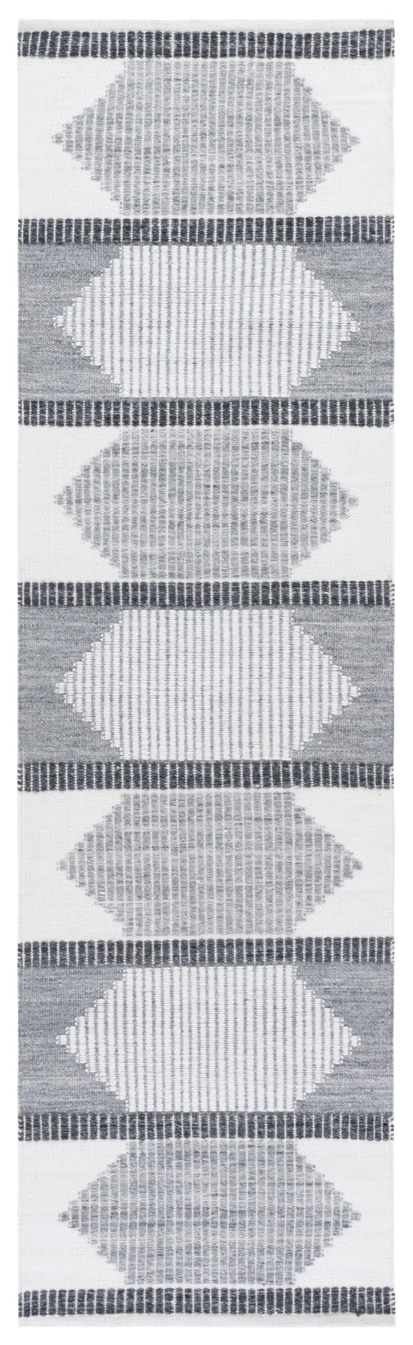 Safavieh Kilim Handwoven Area Rug - Contemporary Geometric Design In Light Grey And Ivory For Elegant Spaces Light Grey ,Ivory Pet Klm440f-4
