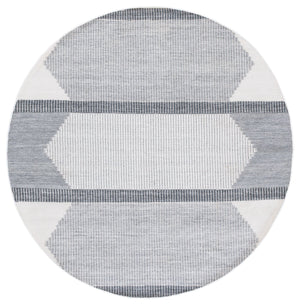 Safavieh Kilim Handwoven Runner Rug - Modern Geometric Design In Elegant Grey And Ivory For High Traffic Areas Light Grey ,Ivory Pet Klm440f-6r
