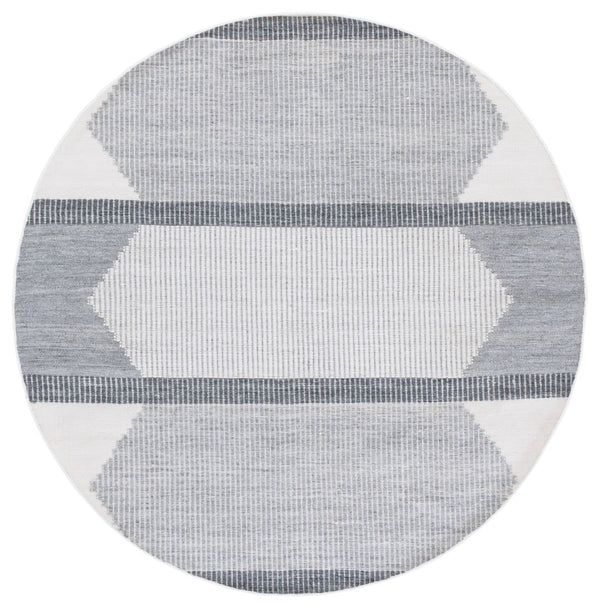 Safavieh Kilim Handwoven Area Rug - Contemporary Geometric Design In Light Grey And Ivory For Elegant Spaces Light Grey ,Ivory Pet Klm440f-4