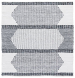 Safavieh Kilim Handwoven Runner Rug - Modern Geometric Design In Elegant Grey And Ivory For High Traffic Areas Light Grey ,Ivory Pet Klm440f-6sq