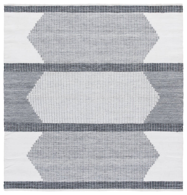 Safavieh Kilim Handwoven Runner Rug - Modern Geometric Design In Elegant Grey And Ivory For High Traffic Areas Light Grey ,Ivory Pet Klm440f-6sq