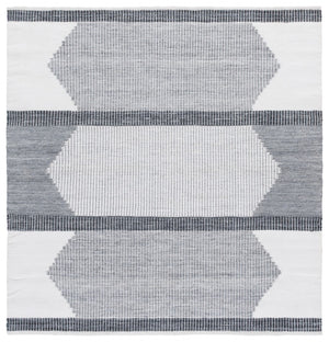 Safavieh Kilim Handwoven Area Rug - Contemporary Geometric Design In Light Grey And Ivory For Elegant Spaces Light Grey ,Ivory Pet Klm440f-4