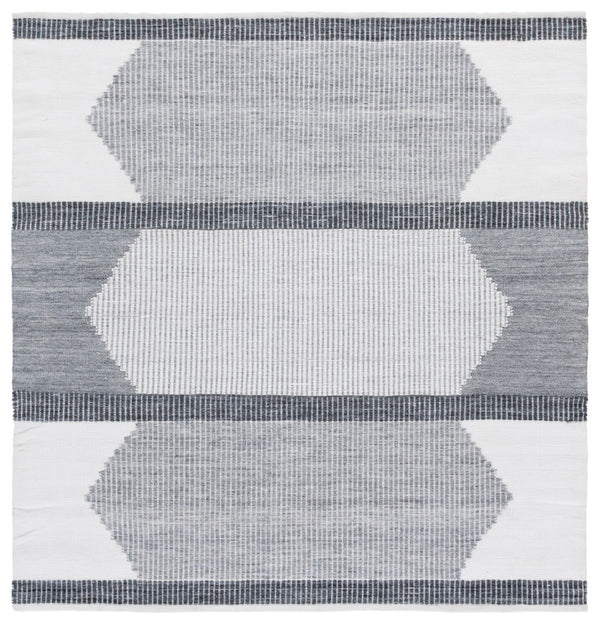 Safavieh Kilim Handwoven Area Rug - Contemporary Geometric Design In Light Grey And Ivory For Elegant Spaces Light Grey ,Ivory Pet Klm440f-4