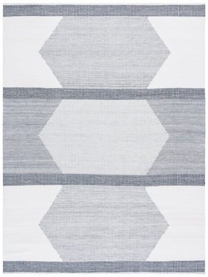 Safavieh Kilim Handwoven Runner Rug - Modern Geometric Design In Elegant Grey And Ivory For High Traffic Areas Light Grey ,Ivory Pet Klm440f-8