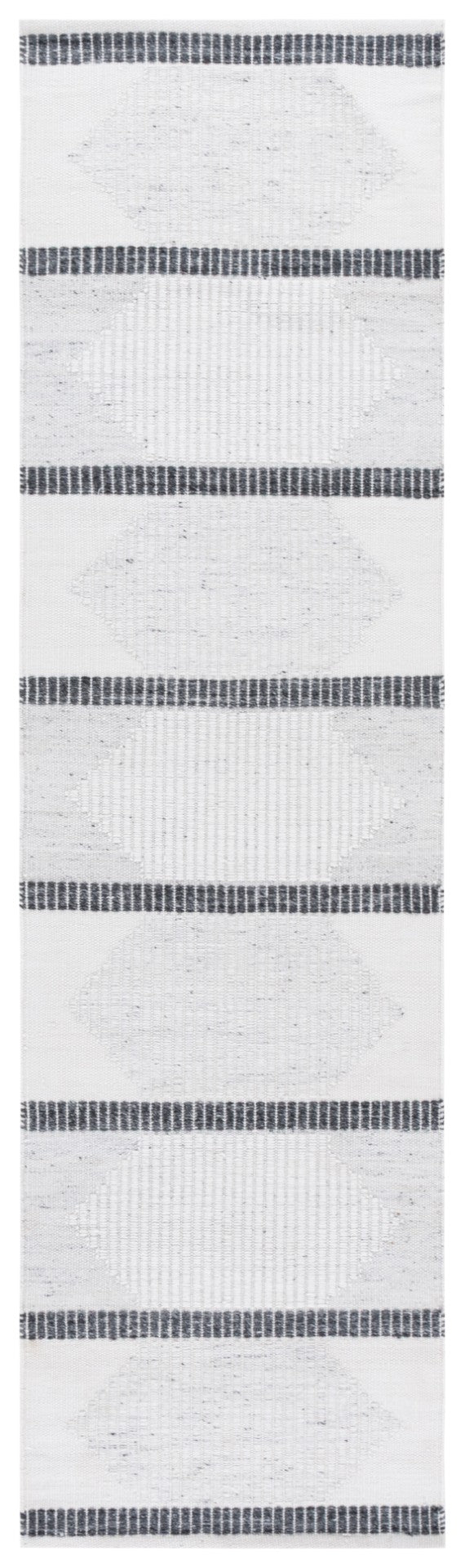 Safavieh Kilim Handwoven Area Rug - Contemporary Geometric Design In Light Grey And Ivory For Elegant Spaces Dark Grey ,Ivory Pet Klm440g-3