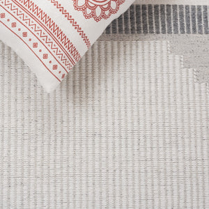 Safavieh Kilim Handwoven Area Rug - Contemporary Geometric Design In Light Grey And Ivory For Elegant Spaces Dark Grey ,Ivory Pet Klm440g-3