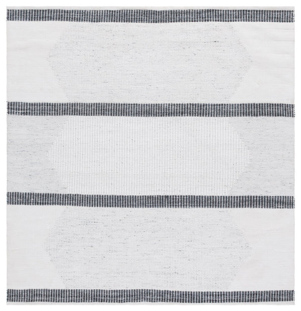 Safavieh Kilim Handwoven Runner Rug - Modern Geometric Design In Elegant Grey And Ivory For High Traffic Areas Dark Grey ,Ivory Pet Klm440g-6sq