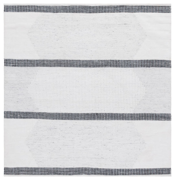 Safavieh Kilim Handwoven Area Rug - Contemporary Geometric Design In Light Grey And Ivory For Elegant Spaces Dark Grey ,Ivory Pet Klm440g-3