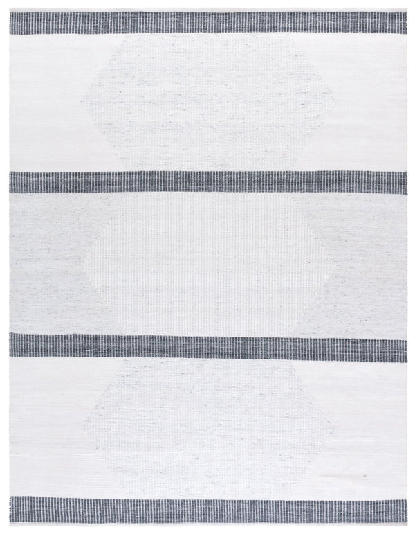 Safavieh Kilim Handwoven Runner Rug - Modern Geometric Design In Elegant Grey And Ivory For High Traffic Areas Dark Grey ,Ivory Pet Klm440g-8