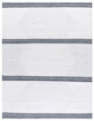 Safavieh Kilim Handwoven Area Rug - Contemporary Geometric Design In Light Grey And Ivory For Elegant Spaces Dark Grey ,Ivory Pet Klm440g-3