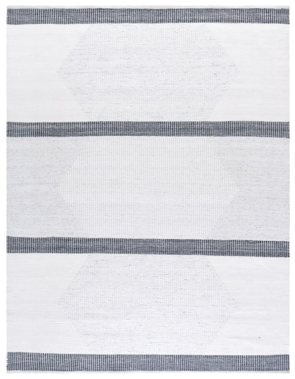 Safavieh Kilim Handwoven Area Rug - Contemporary Geometric Design In Light Grey And Ivory For Elegant Spaces Dark Grey ,Ivory Pet Klm440g-3