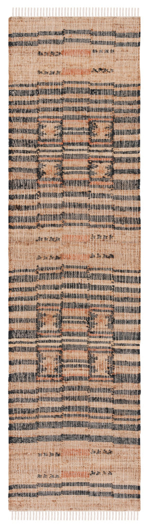 Safavieh Kilim Handcrafted Jute Runner — Low-Profile Ivory & Grey Boho Flat-Weave For Hallways & Entryways 2'-3" x 11'-0" KLM709A-211