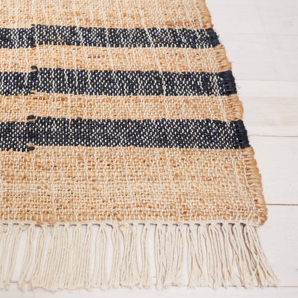 Safavieh Kilim Handcrafted Jute Runner — Low-Profile Ivory & Grey Boho Flat-Weave For Hallways & Entryways 2'-3" x 11'-0" KLM709A-211