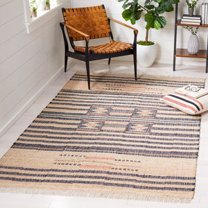 Safavieh Kilim Handcrafted Jute Runner — Low-Profile Ivory & Grey Boho Flat-Weave For Hallways & Entryways 2'-3" x 11'-0" KLM709A-211