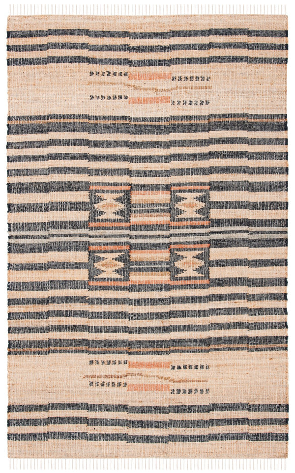 Safavieh Kilim Handcrafted Jute Runner — Low-Profile Ivory & Grey Boho Flat-Weave For Hallways & Entryways 2'-3" x 11'-0" KLM709A-211
