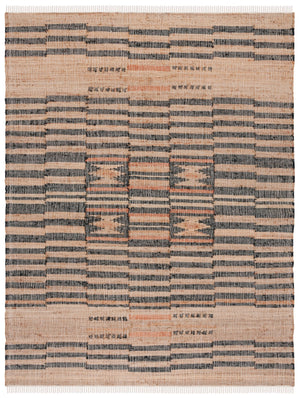 Safavieh Kilim Handwoven 2X3 Natural Jute-Cotton Rug — Low-Profile Ivory & Grey Boho Kilim Accent For Entryways 2'-0" x 3'-0" KLM709A-2