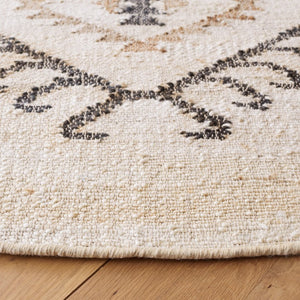 Safavieh Kilim Hand-Woven Jute Flat Weave Area Rug Bold Geometric Bohemian Living Room Accent Off-White 9'-0" x 9'-0" - R KLM762A-9R
