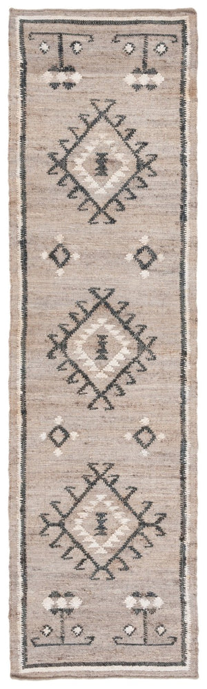 Safavieh Kilim Hand-Woven Jute Flat Weave Area Rug Bold Geometric Bohemian Living Room Accent Gray 2'-3" x 11'-0" KLM762F-211