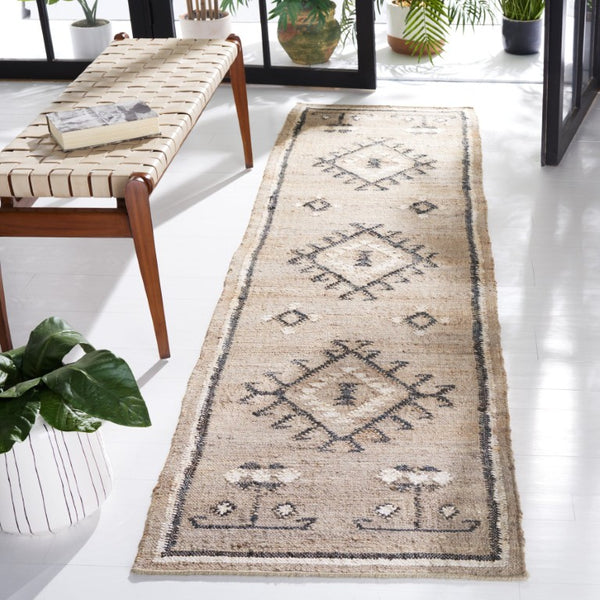 Safavieh Kilim Hand-Woven Jute Flat Weave Area Rug Bold Geometric Bohemian Living Room Accent Gray 2'-3" x 7'-0" KLM762F-27