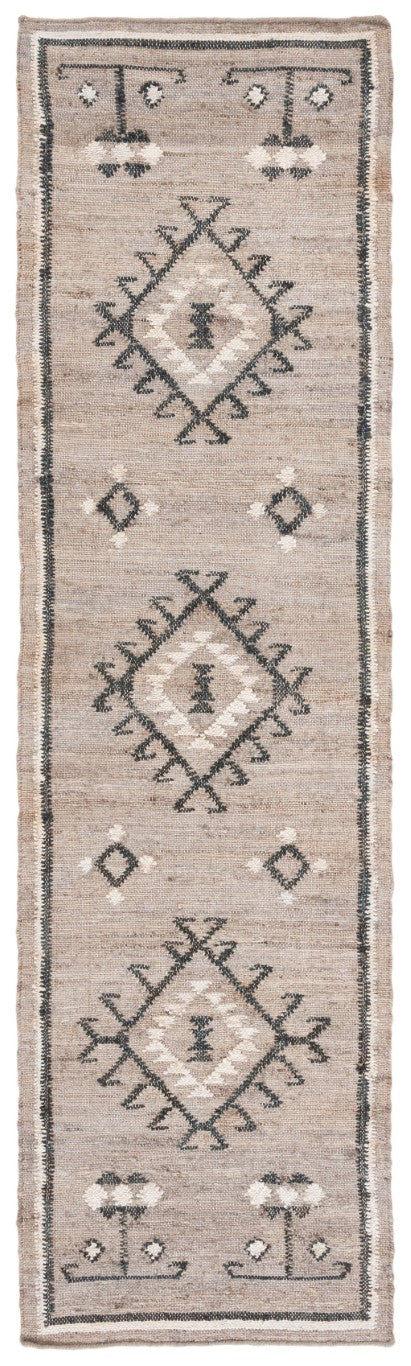 Safavieh Kilim Hand-Woven Jute Flat Weave Area Rug Bold Geometric Bohemian Living Room Accent Gray 2'-3" x 7'-0" KLM762F-27