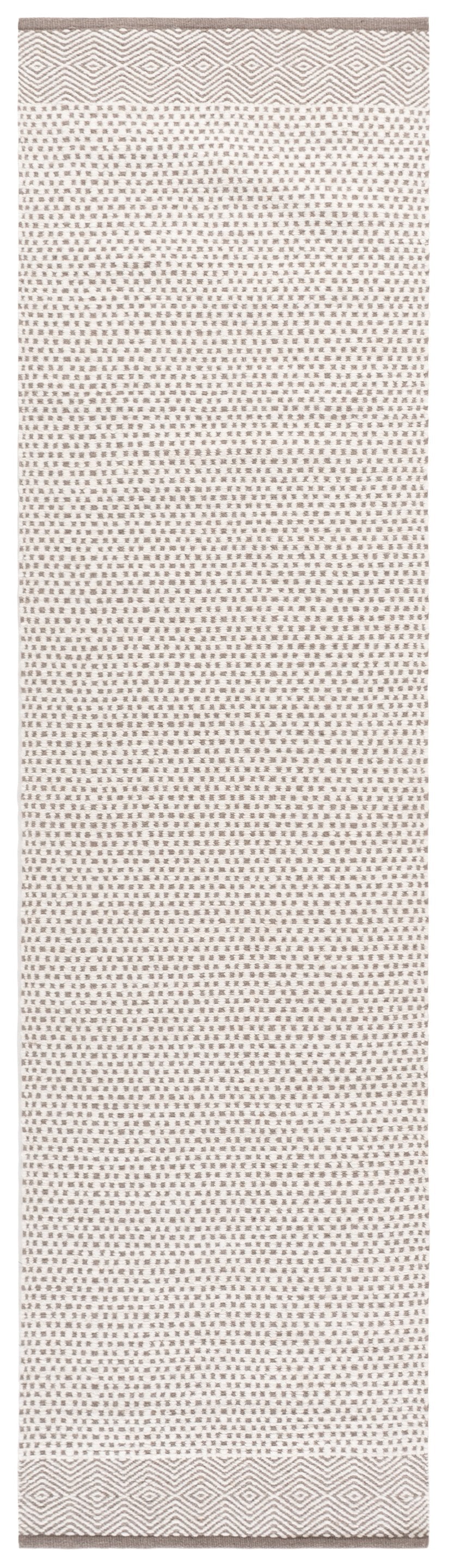 Safavieh Kilim Hand-Woven Beige Ivory Geometric Rug - Low Pile Cotton-Wool Blend, Scandinavian Calm DéCor (4X6) 4'-0" x 6'-0" KLM855B-4