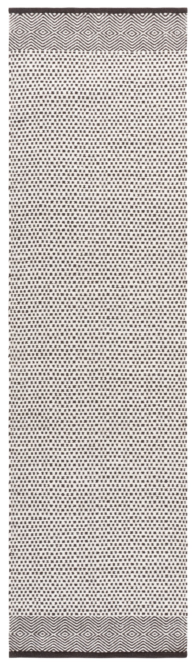 Safavieh Kilim Hand-Woven Brown Ivory Kilim Rug — Soft Cotton-Wool Blend, Low-Profile Geometric Design For Modern Spaces 3'-0" x 5'-0" KLM855T-3