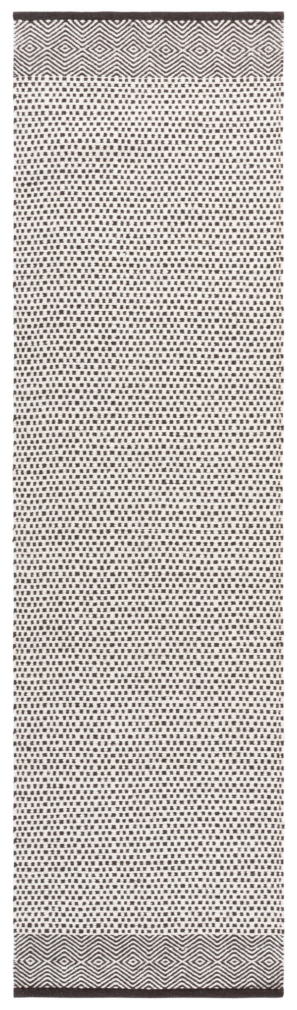 Safavieh Kilim Handwoven Brown & Ivory Geometric Rug — Low-Profile Flatweave, Cotton-Wool Blend, Artisanal Crafted 4'-0" x 6'-0" KLM855T-4