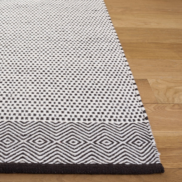 Safavieh Kilim Handwoven Brown & Ivory Geometric Rug — Low-Profile Flatweave, Cotton-Wool Blend, Artisanal Crafted 4'-0" x 6'-0" KLM855T-4