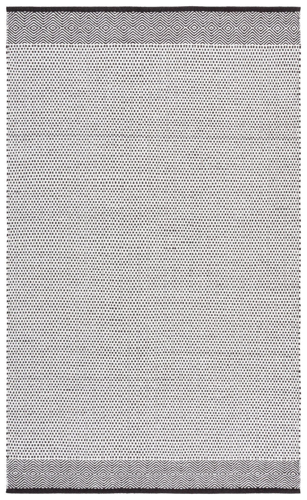 Safavieh Kilim Hand-Woven Brown Ivory Kilim Rug — Soft Cotton-Wool Blend, Low-Profile Geometric Design For Modern Spaces 3'-0" x 5'-0" KLM855T-3
