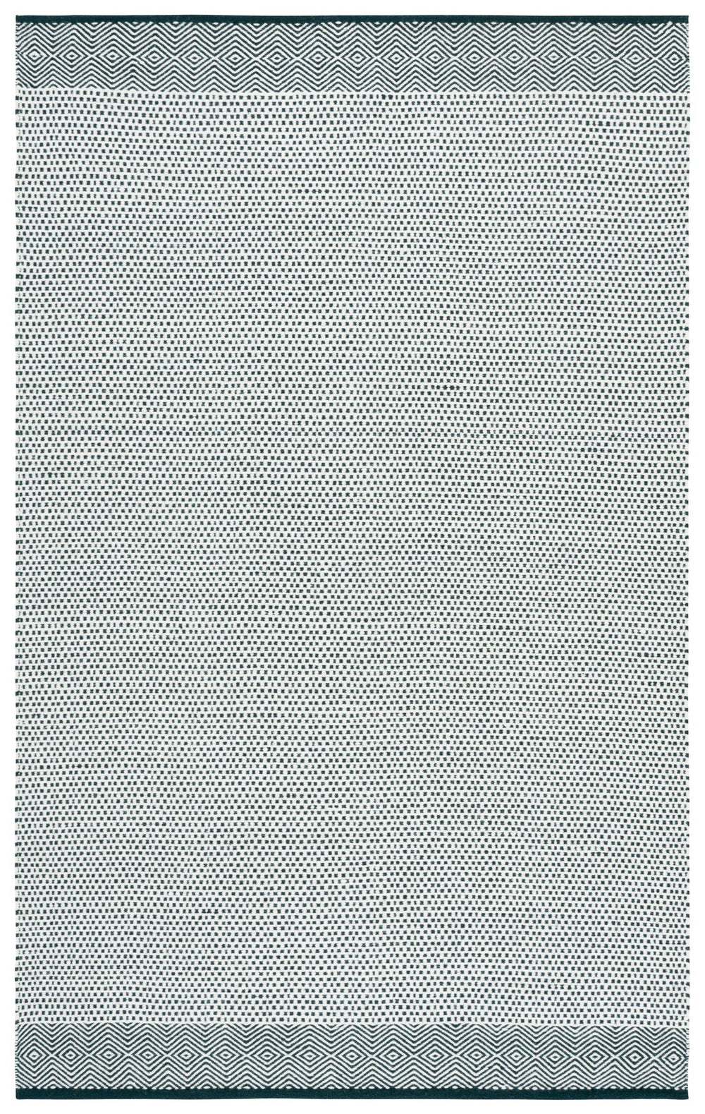 Safavieh Kilim Handwoven Dark Green Ivory Runner Rug | Scandinavian Geometric Cotton-Wool Blend, Low Pile Durable 2'-3" x 9'-0" KLM855Y-29