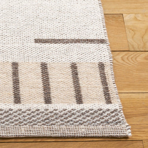 Safavieh Kilim Elegant Runner Area Rug With Contemporary Pattern For Hallway And Living Room Décor Beige ,Brown 90% Wool,10% Polyester Klm876b-5