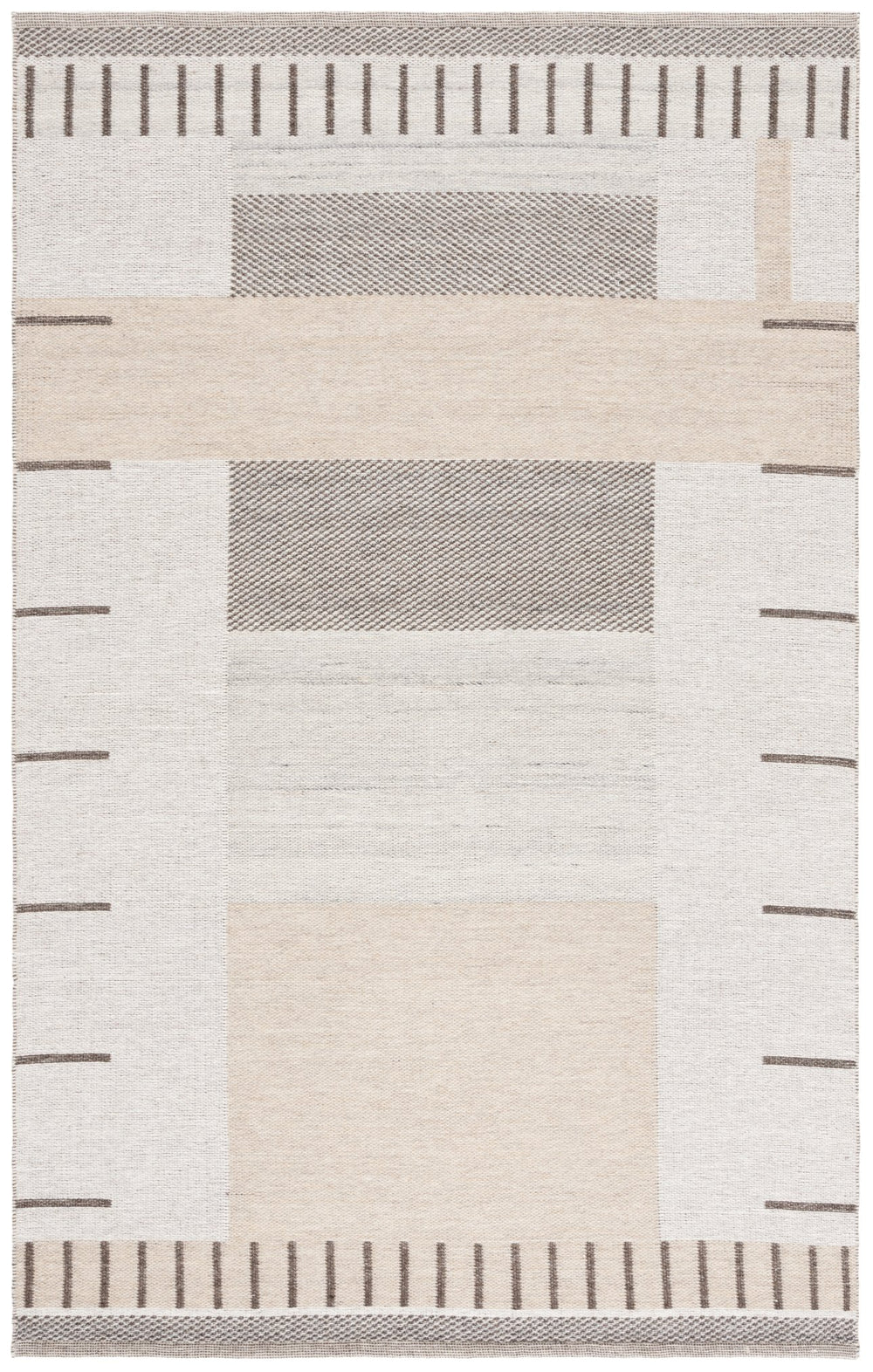 Safavieh Kilim Elegant Runner Area Rug With Contemporary Pattern For Hallway And Living Room Décor Beige ,Brown 90% Wool,10% Polyester Klm876b-28