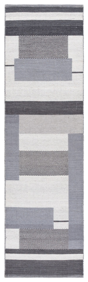 Safavieh Kilim Contemporary Area Rug With Geometric Pattern - Elegant, Durable Design For Modern Spaces Grey ,Charcoal 90% Wool,10% Polyester Klm877f-6