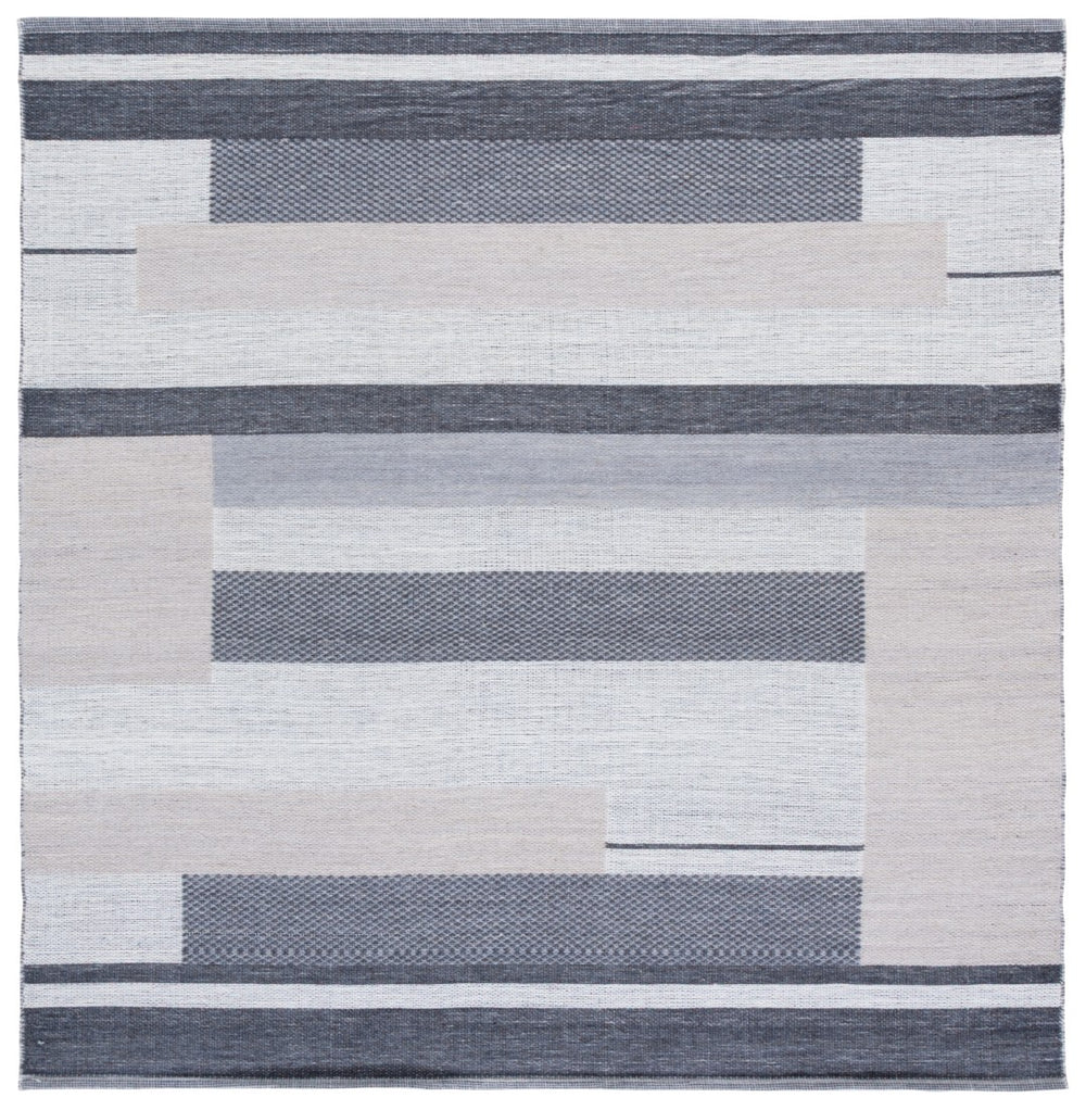 Safavieh Kilim Contemporary Area Rug With Geometric Pattern - Elegant, Durable Design For Modern Spaces Grey ,Charcoal 90% Wool,10% Polyester Klm877f-6