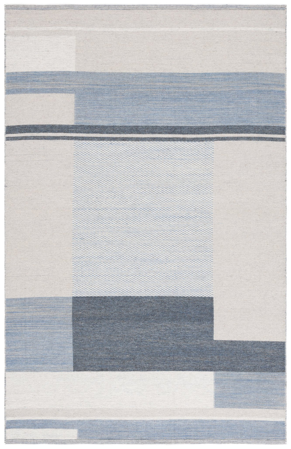Safavieh Kilim Contemporary Runner Rug - Elegant Geometric Design For Stylish Home Decor And Comfort Beige ,Blue 90% Wool,10% Polyester Klm878b-5