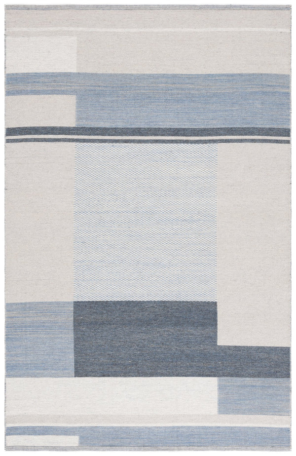 Safavieh Kilim Contemporary Runner Rug - Elegant Geometric Design For Stylish Home Decor And Comfort Beige ,Blue 90% Wool,10% Polyester Klm878b-5