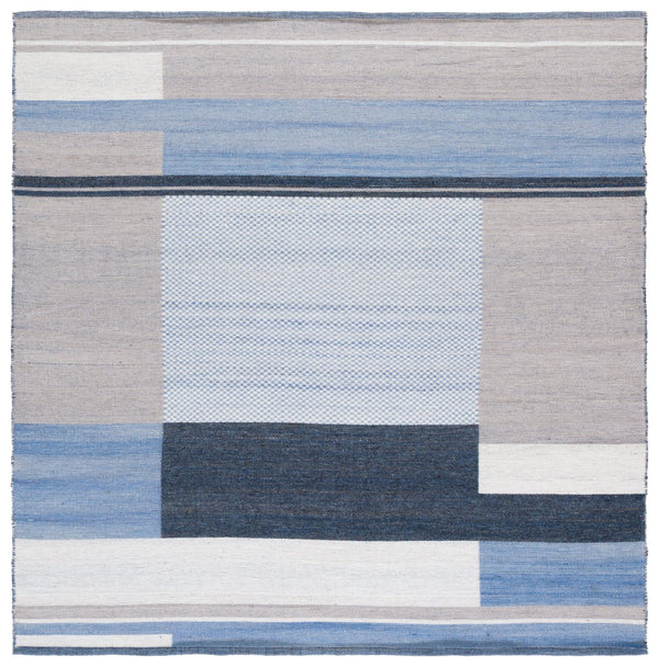Safavieh Kilim Contemporary Runner Rug - Elegant Geometric Design For Stylish Home Decor And Comfort Beige ,Blue 90% Wool,10% Polyester Klm878b-6sq