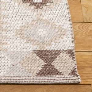 Safavieh Kilim Runner Rug - Rustic Elegance With Geometric Motifs, Perfect For High-traffic Areas, Crafted In India Beige ,Brown 90% Wool,10% Polyester Klm879b-5
