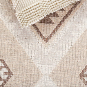 Safavieh Kilim Runner Rug - Rustic Elegance With Geometric Motifs, Perfect For High-traffic Areas, Crafted In India Beige ,Brown 90% Wool,10% Polyester Klm879b-5