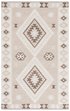 Safavieh Kilim Runner Rug - Rustic Elegance With Geometric Motifs, Perfect For High-traffic Areas, Crafted In India Beige ,Brown 90% Wool,10% Polyester Klm879b-5