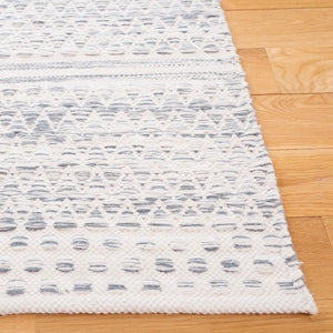 Safavieh Kilim 954 Hand Woven Solid & Tonal Rug Ivory / Dark Grey 5' x 8'