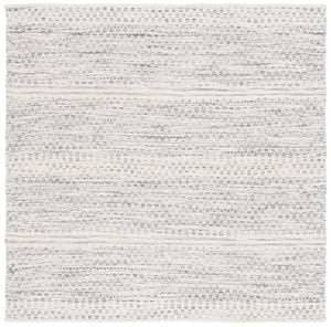 Safavieh Kilim 954 Hand Woven Solid & Tonal Rug Ivory / Dark Grey 6' x 6' Square